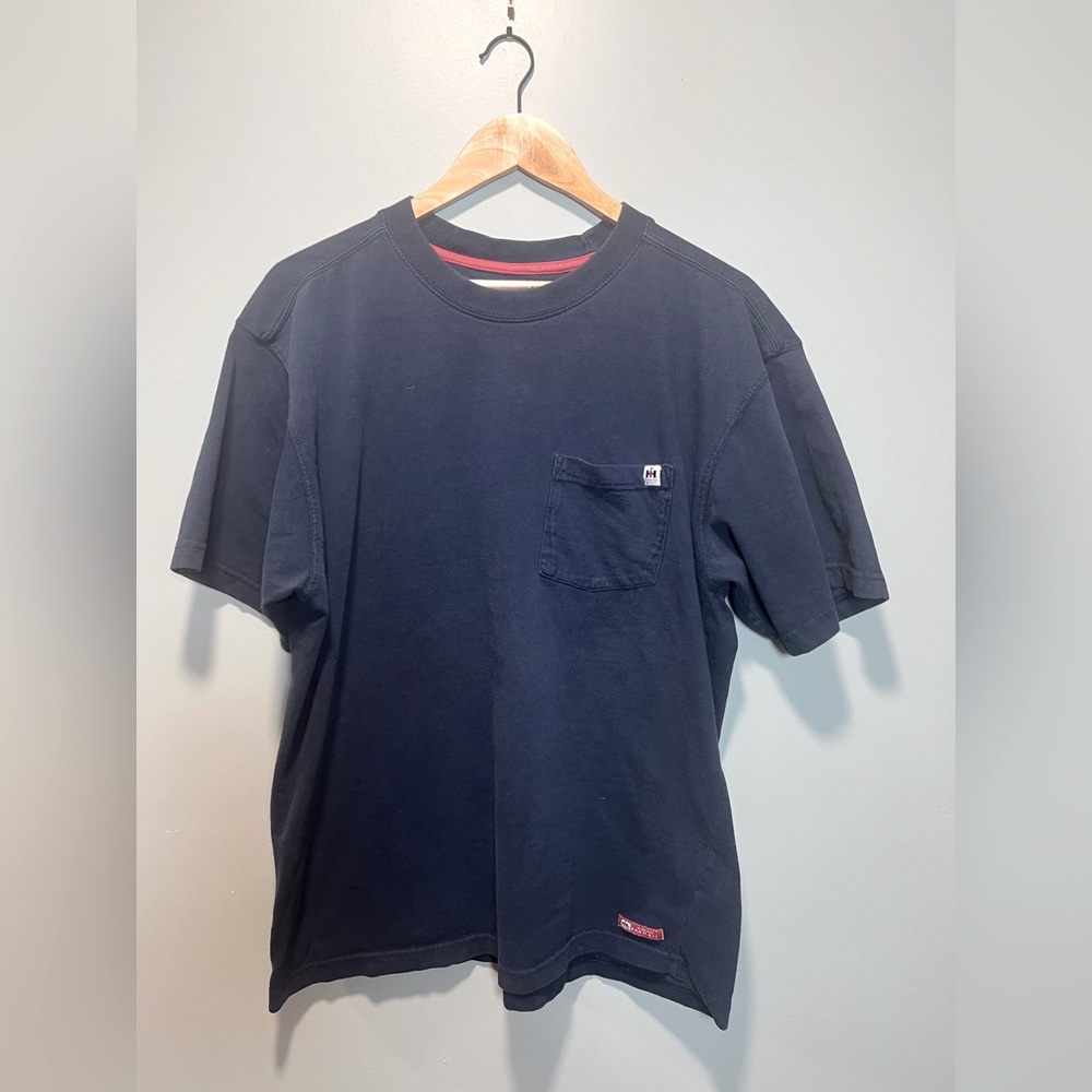 FARMALL Basic One Pocket Men’s Navy Tee with logo 
Men’s Size large